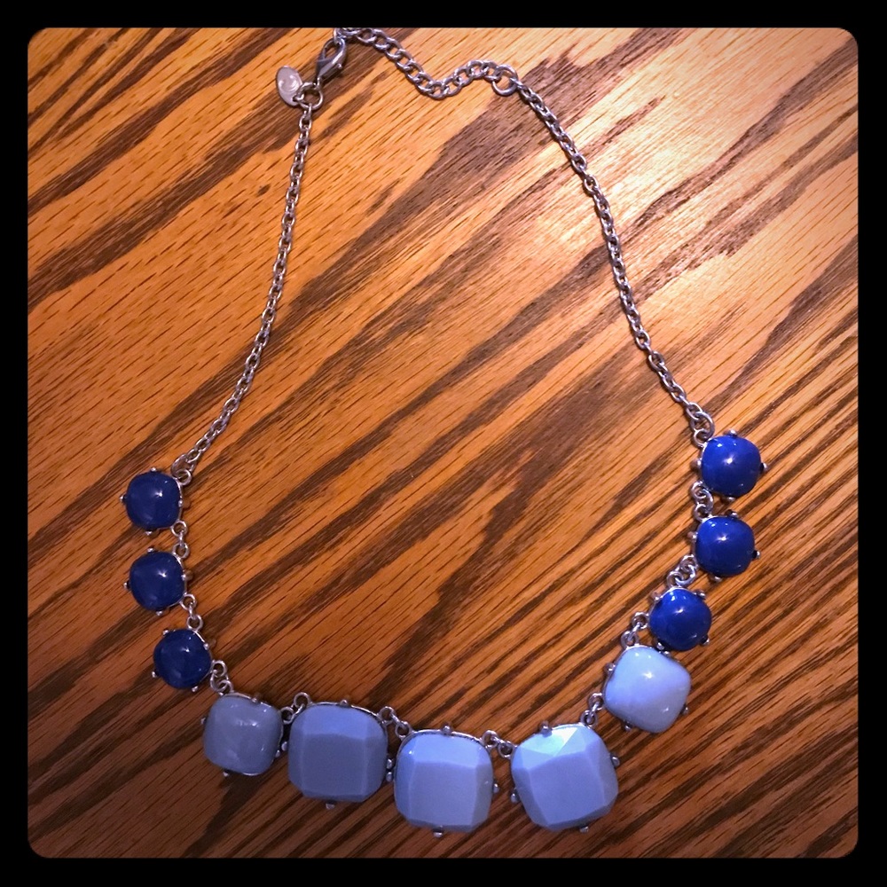 Blue jeweled necklace